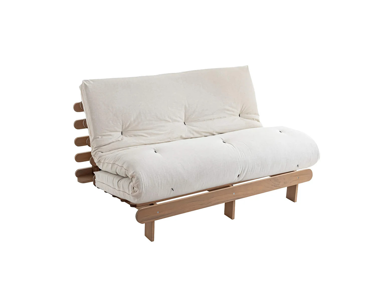 Matelas futon coeur en mousse à mémoire de forme, écru 160x200