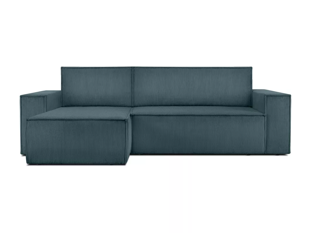 Kauf Unique Ecksofa Big links/rechts - Schlaffunktion mit Cordbezug - Blau - NAPI