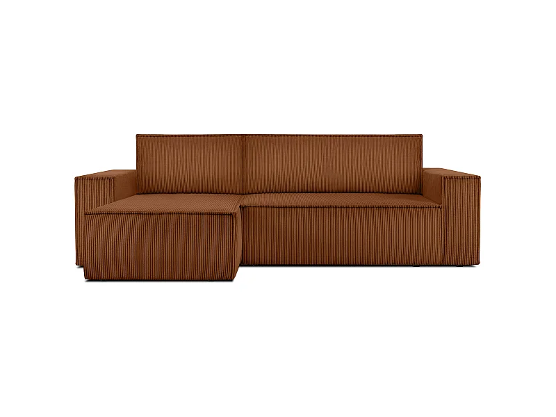 Ecksofa Big links/rechts - Schlaffunktion mit Cordbezug - rot - NAPI