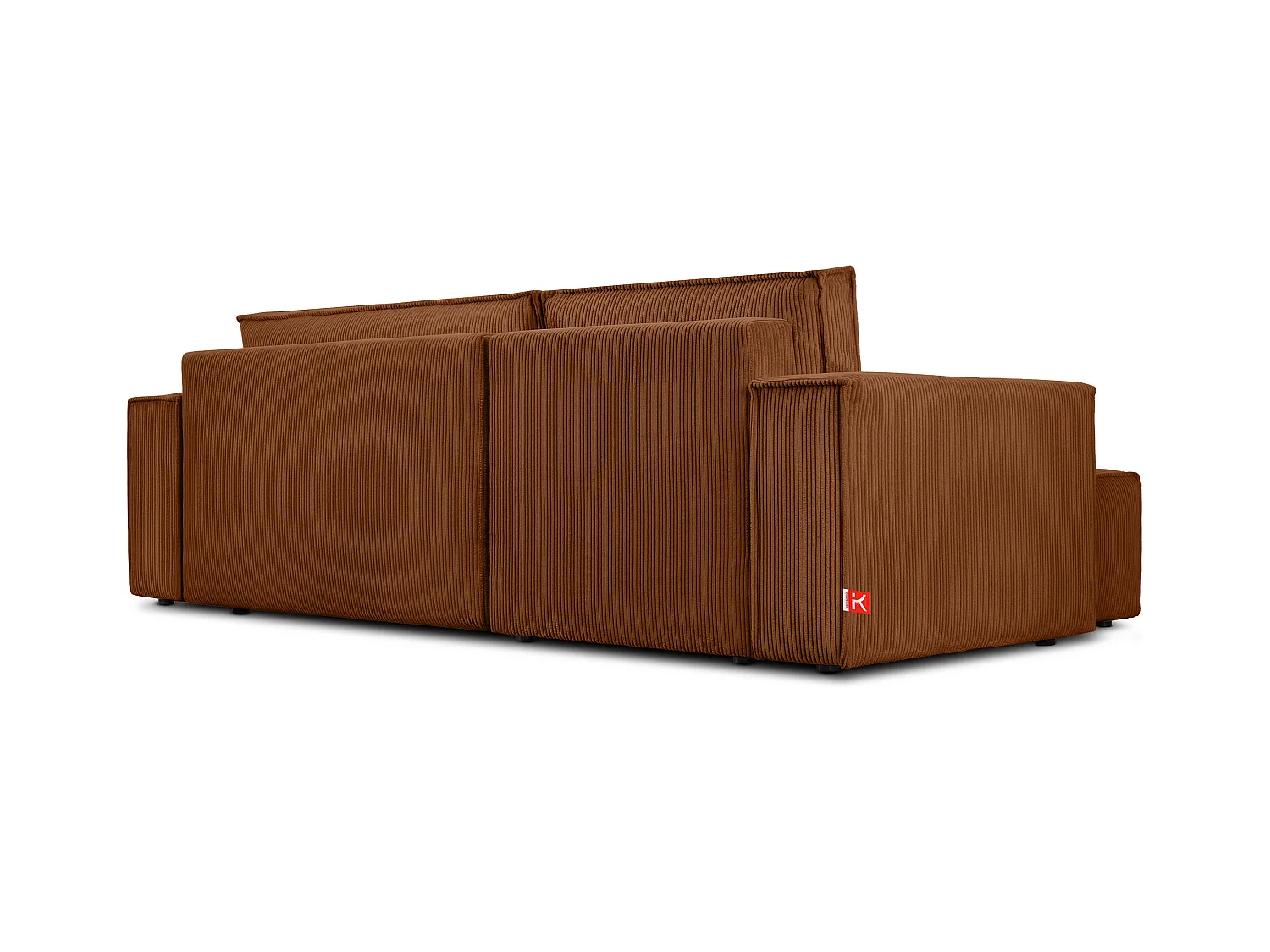 Ecksofa Big links/rechts - Schlaffunktion mit Cordbezug - rot - NAPI