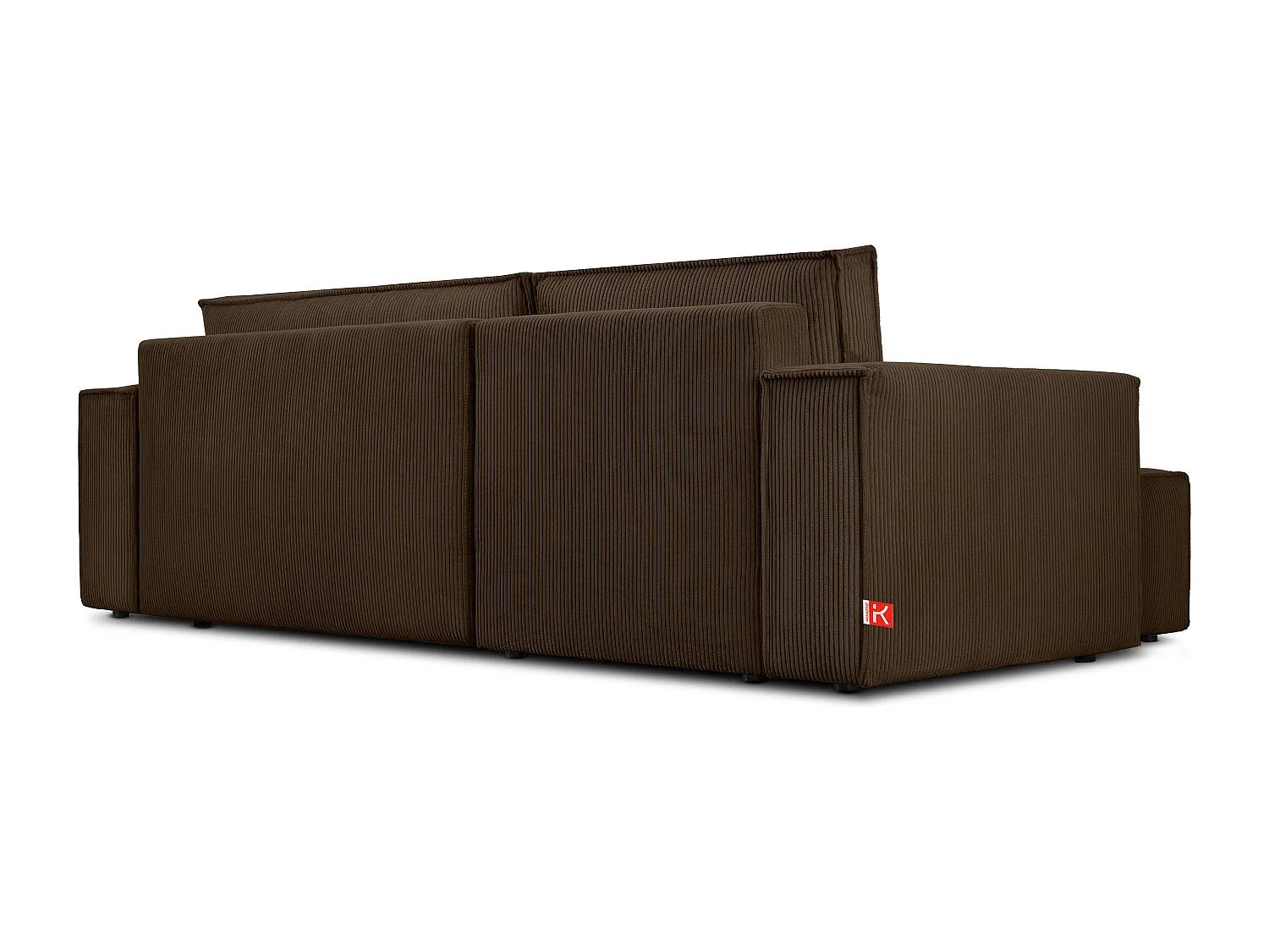 Ecksofa Big links/rechts - Schlaffunktion mit Cordbezug - choco - NAPI