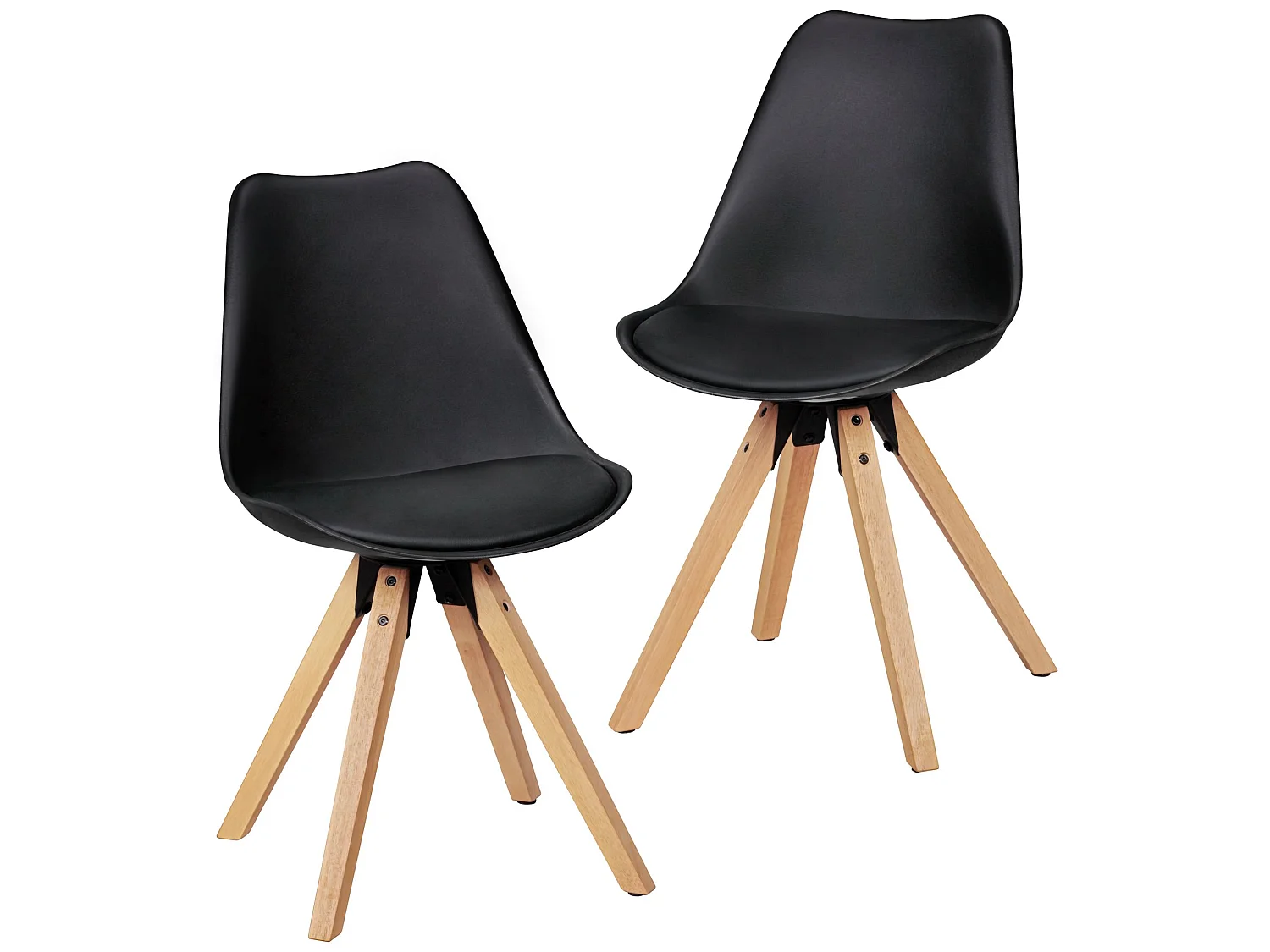 Lot de 2 Retro groupe de Salle chaise à manger chaise de cuisine dossier