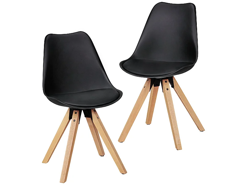 Lot de 2 Retro groupe de Salle chaise à manger chaise de cuisine dossier