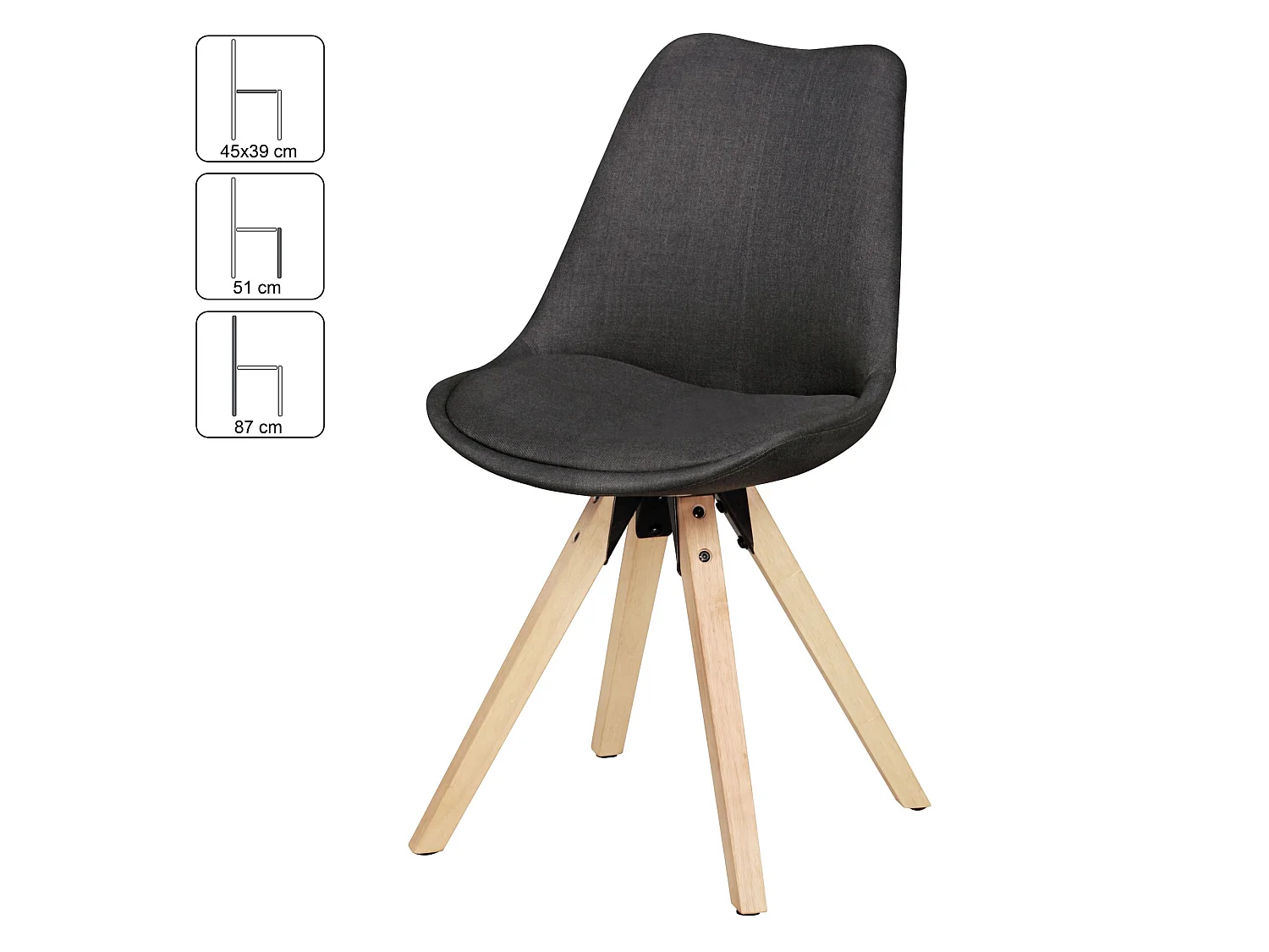 2er Set Esszimmerstühle Retro Stuhl Küchenstühle Stoff Stühle