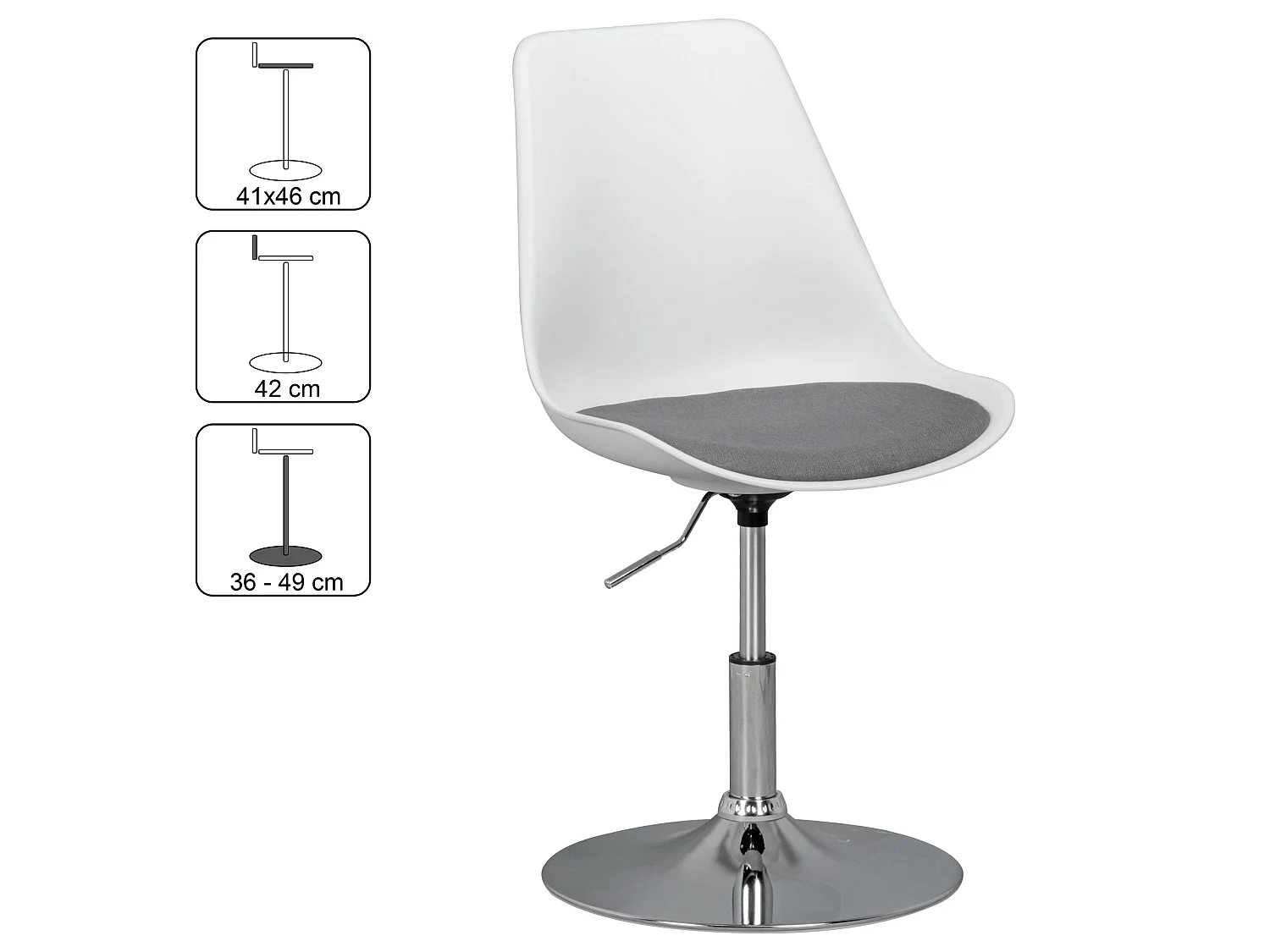 Chaise de Salle à Manger Moderne Chaise de Cuisine Design Réglable 110kg