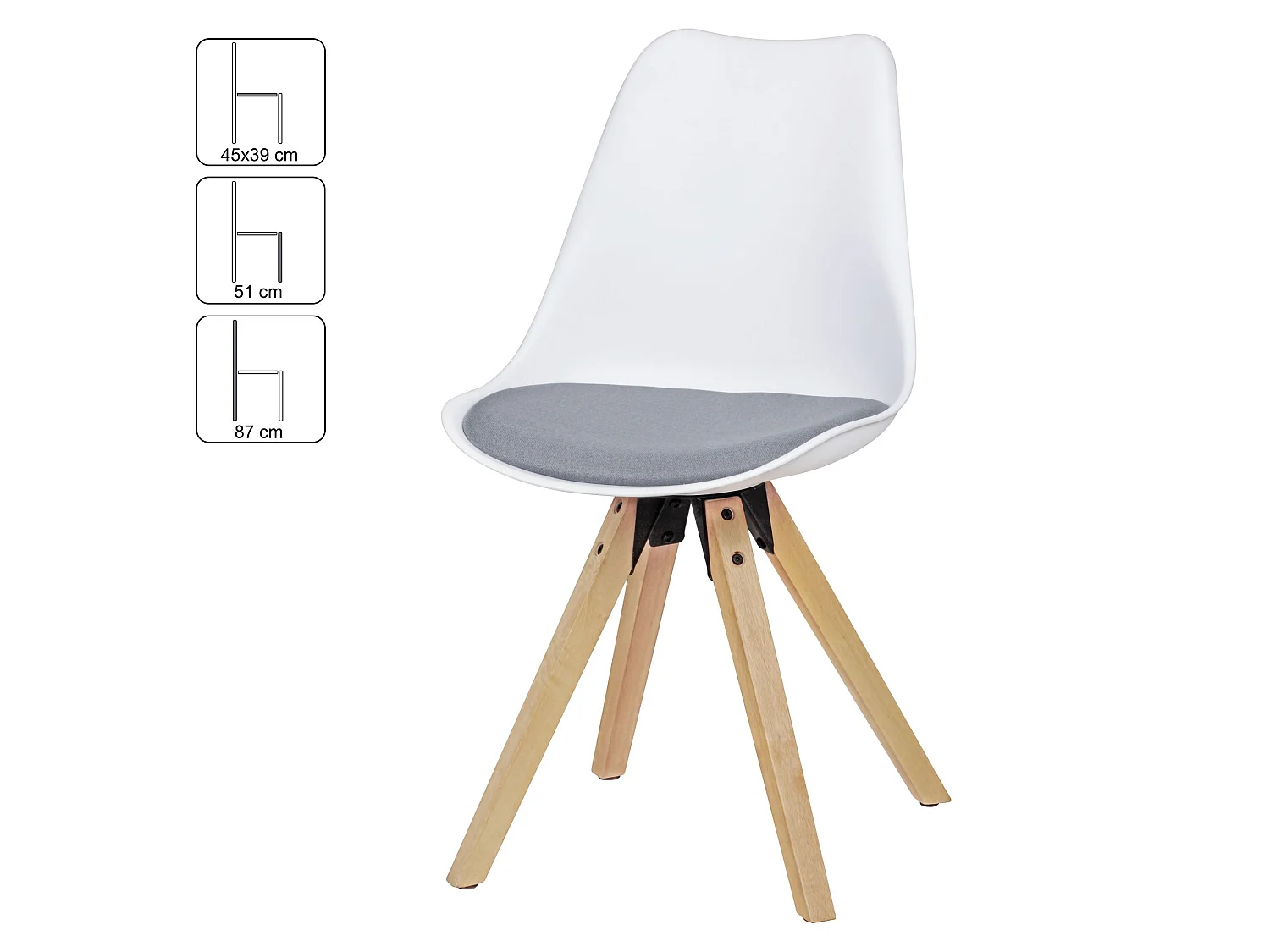 2er Set Retro Esszimmerstuhl Kunstleder Essstuhl Küchenstuhl Rückenlehne