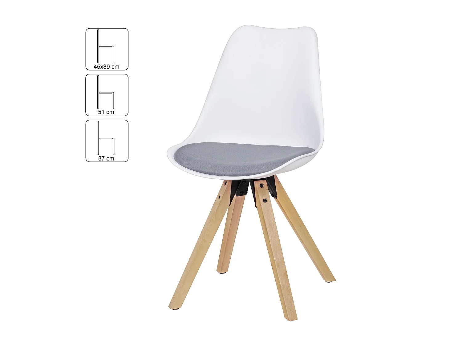 Lot de 2 Retro groupe de Salle chaise à manger chaise de cuisine dossier