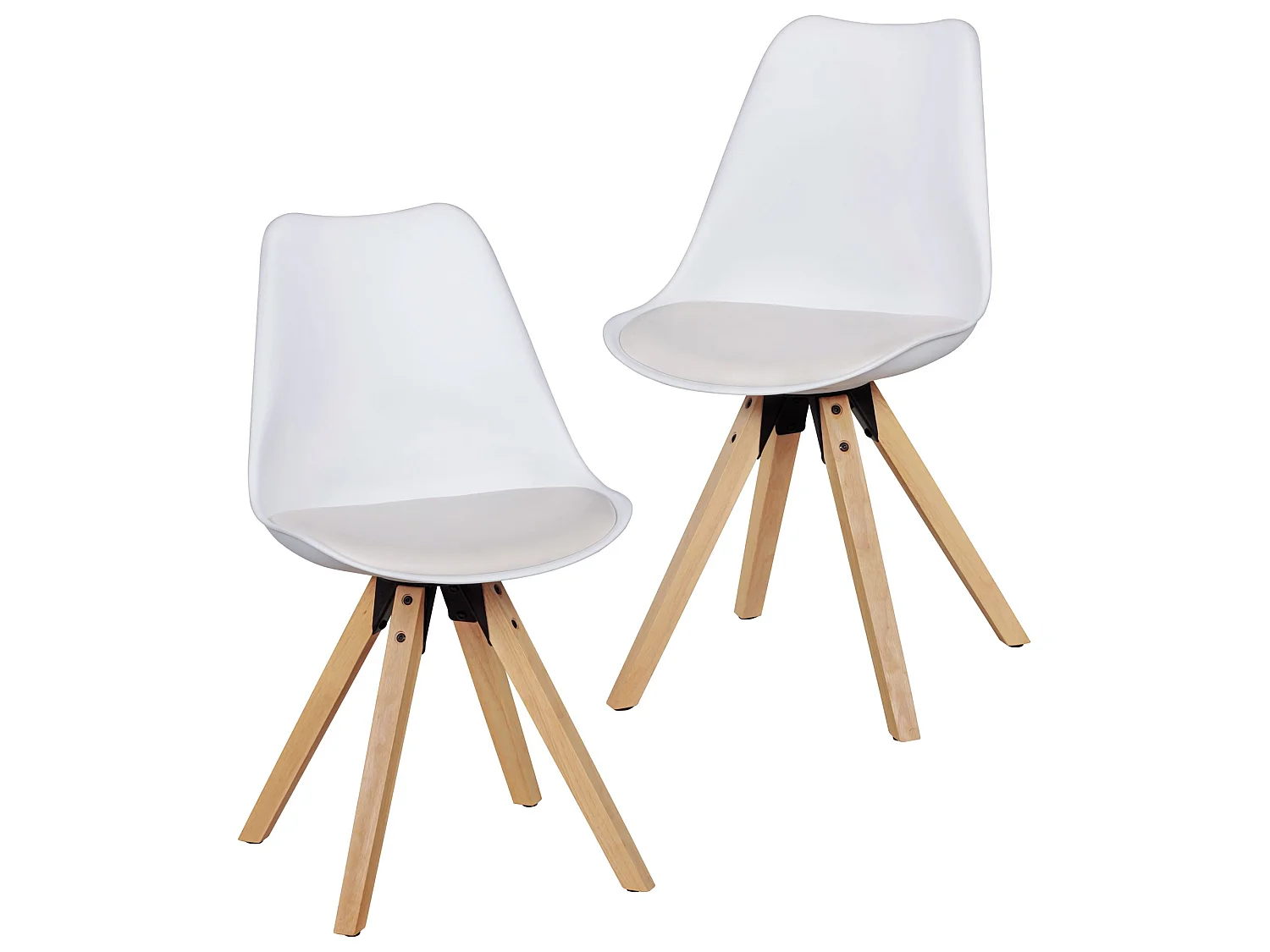 2er Set Retro Esszimmerstuhl Kunstleder Essstuhl Küchenstuhl Rückenlehne