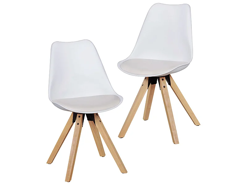 Lot de 2 Retro groupe de Salle chaise à manger chaise de cuisine dossier