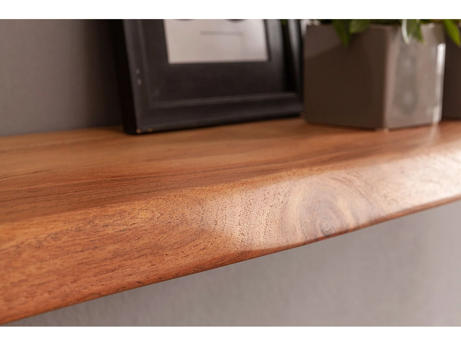 étagère murale bord d'arbre design bois d'acacia étagère flottante solide nature