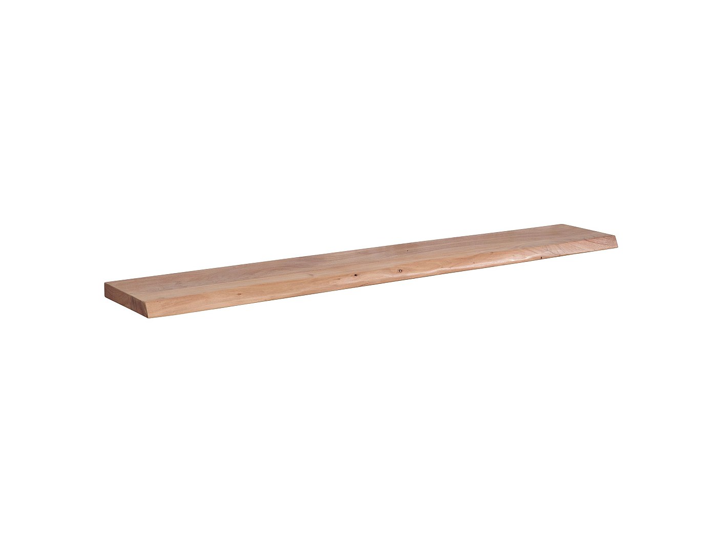 Étagère Murale En Noyer Massif Avec Bord D'arbre - Planche Bois Naturel 80 Cm - Montage Facile