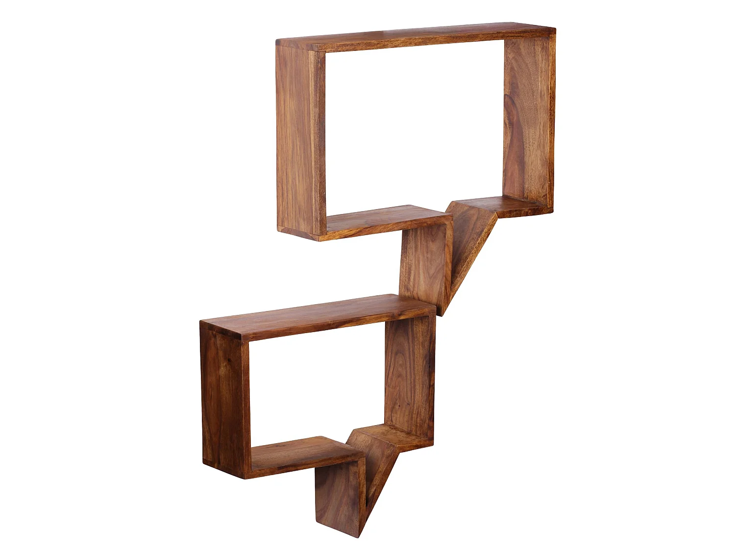 Étagère murale Lot de 2 Bois Massif Étagère Sheesham Étagère à livres