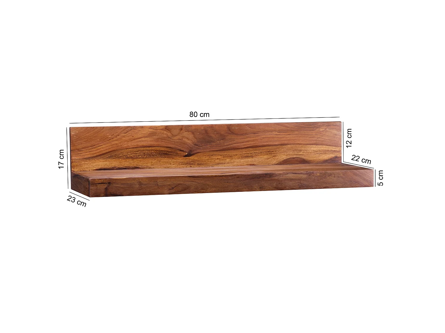 Wandregal Massivholz Regal Landhausstil Holzregal Wandboard