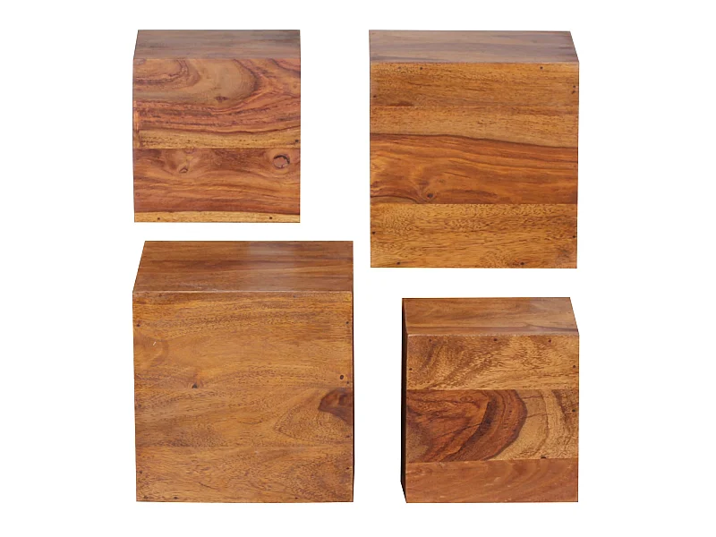 4er Set Wandregale Massivholz Holzregal Landhaus Hängeregal Wandboard