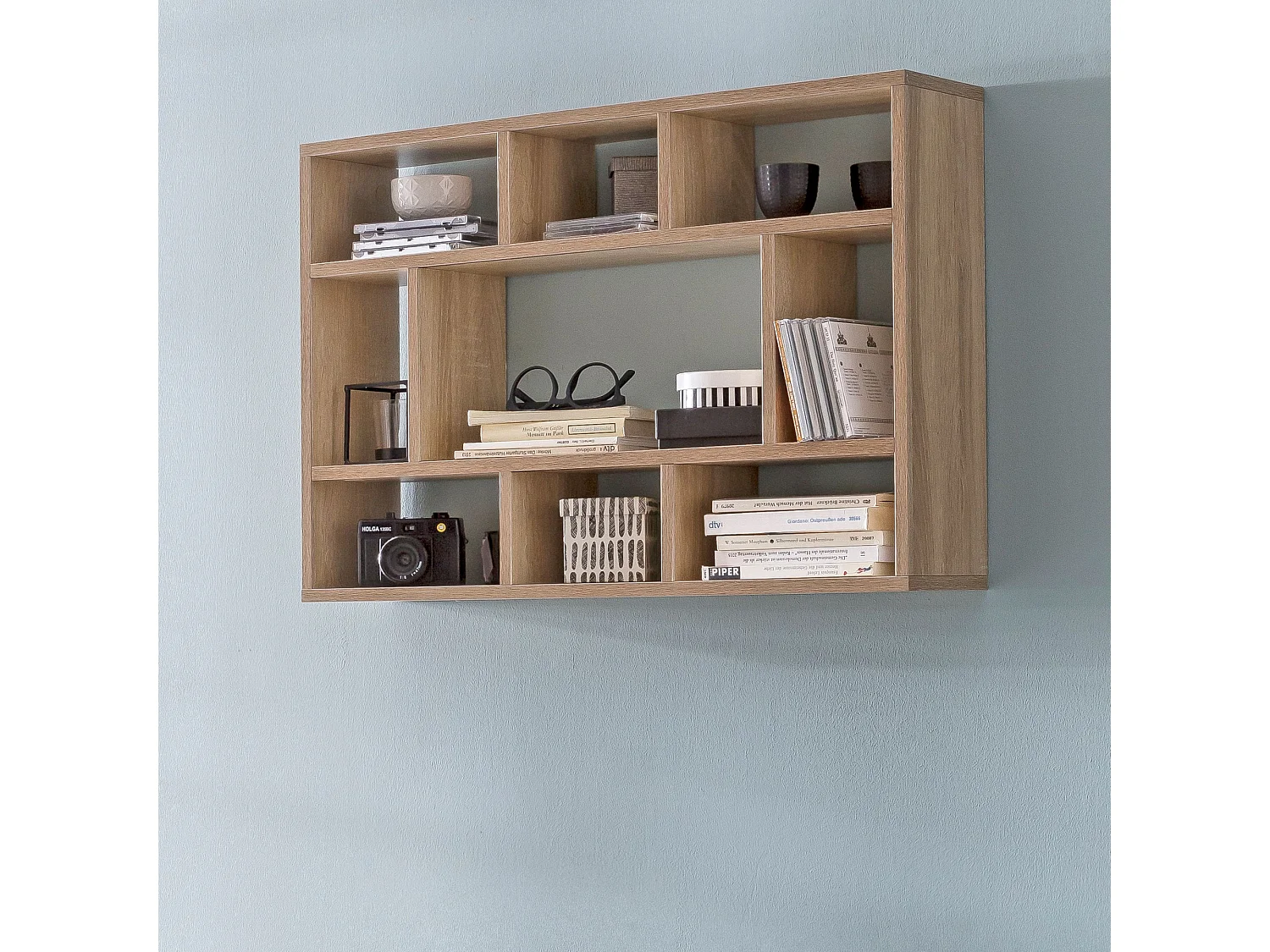 Wandregal SV51844 Hängeregal Wandboard Holz Bücherregal Klein Modern