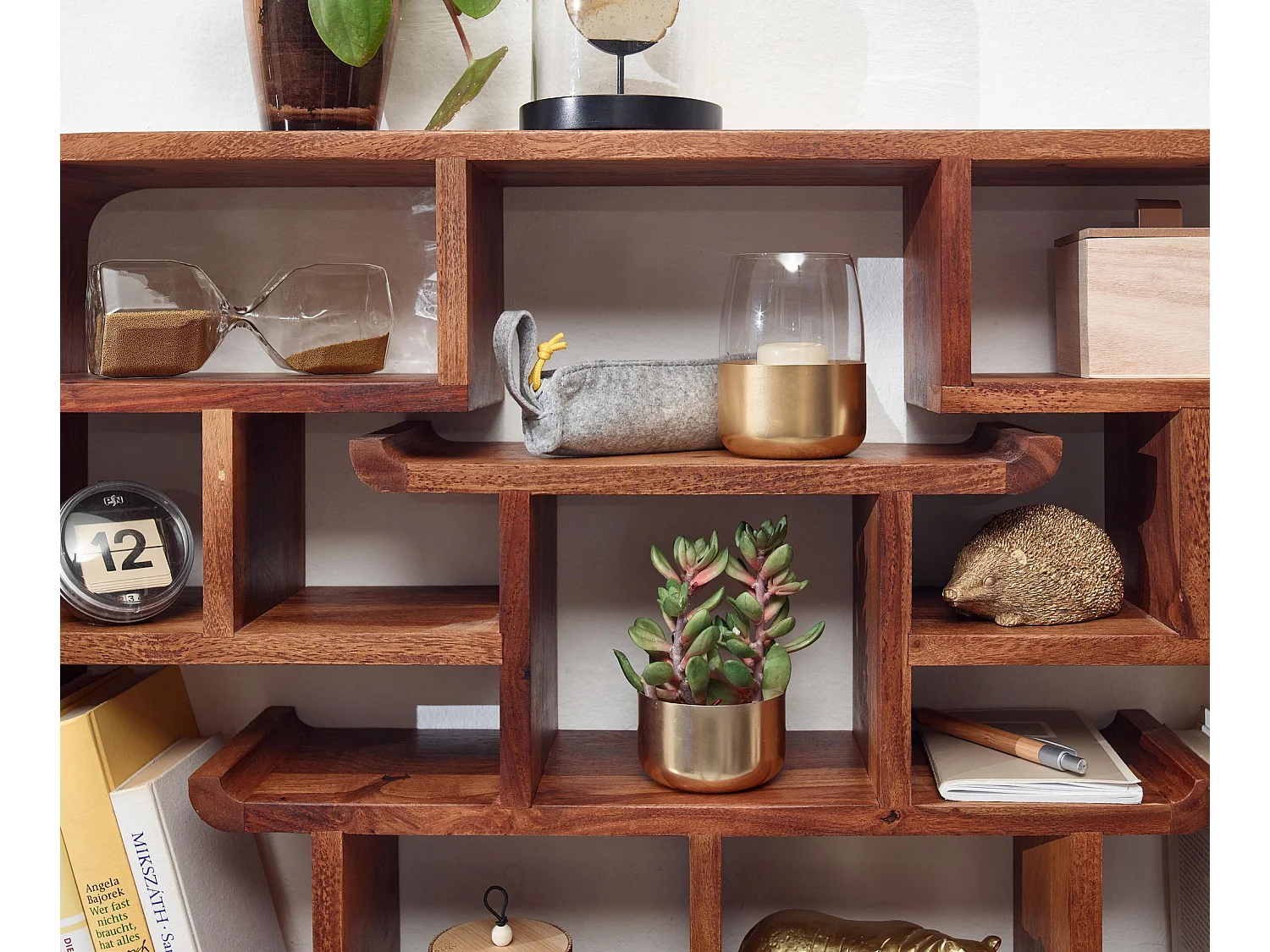 Étagère Murale Bois Massif 80 cm Étagère à Livres Suspendue Flottante