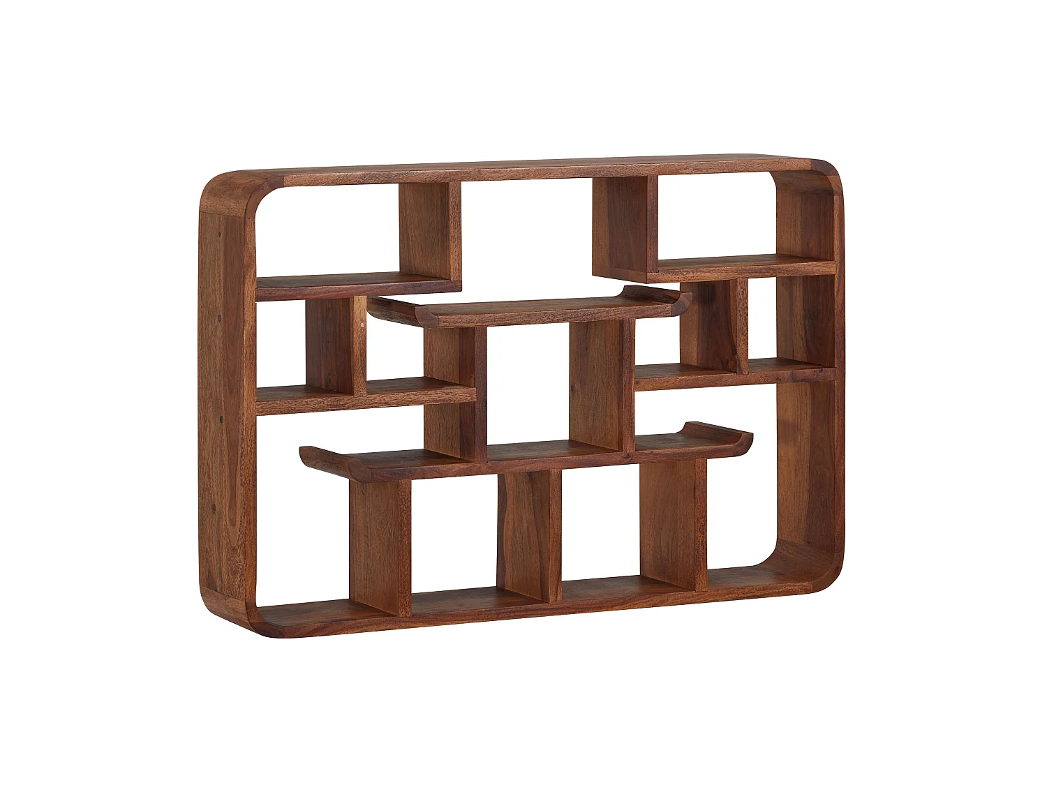 Wandregal  Hängeregal Holz Massiv 80x55x15 cm Regal Schweberegal Groß