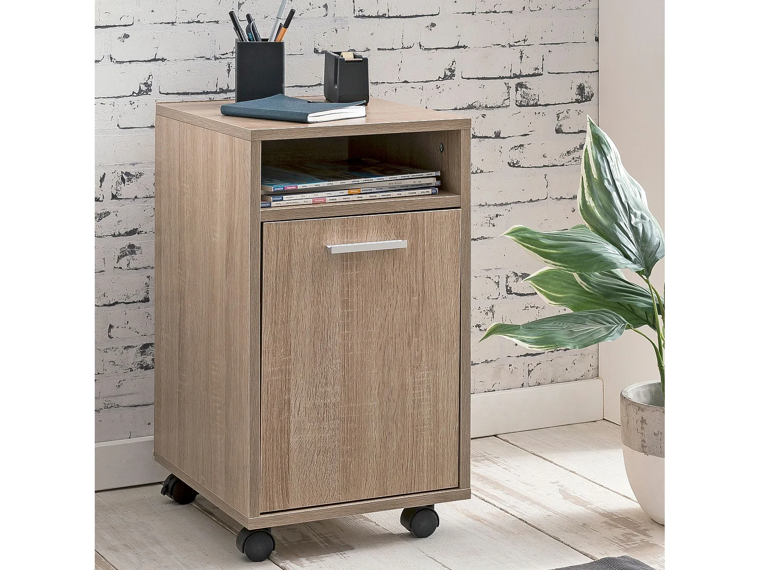 Rollcontainer SV51848 Schreibtischcontainer 33x60x38 Bürocontainer Holz