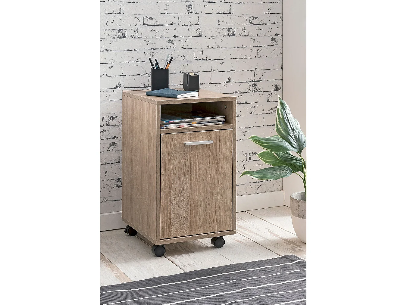 Rollcontainer SV51848 Schreibtischcontainer 33x60x38 Bürocontainer Holz