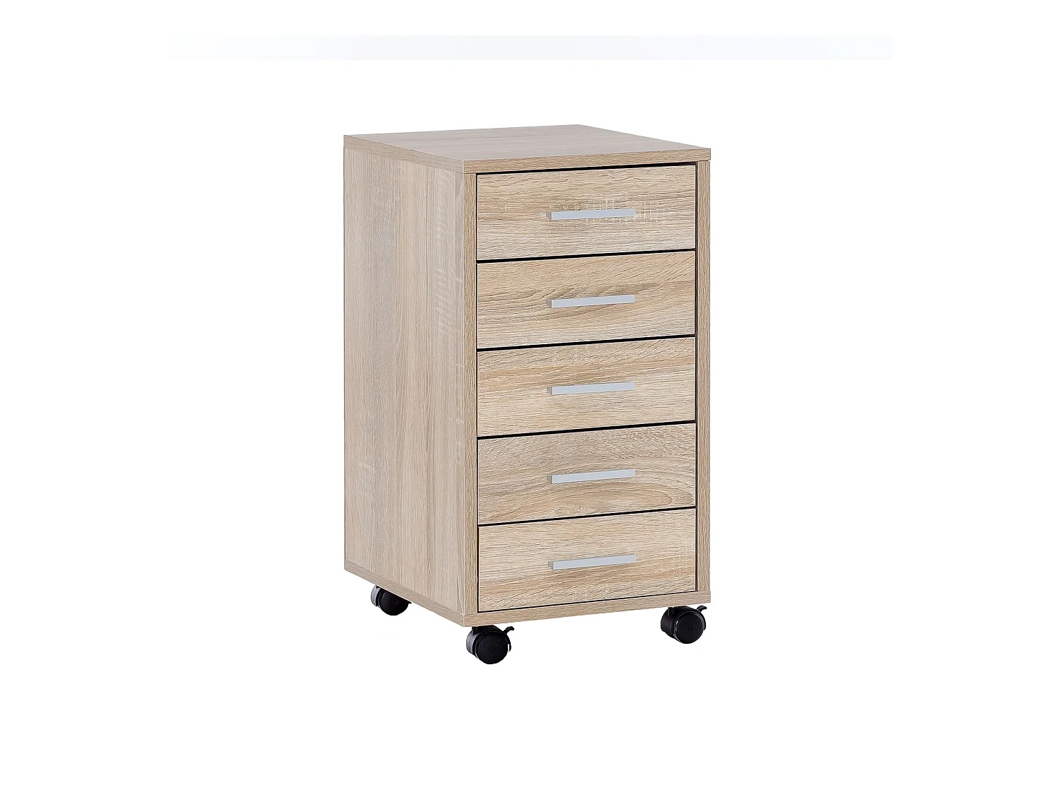 Rollcontainer Holz Rollen Standcontainer 33x63x38cm Schreibtischcontainer