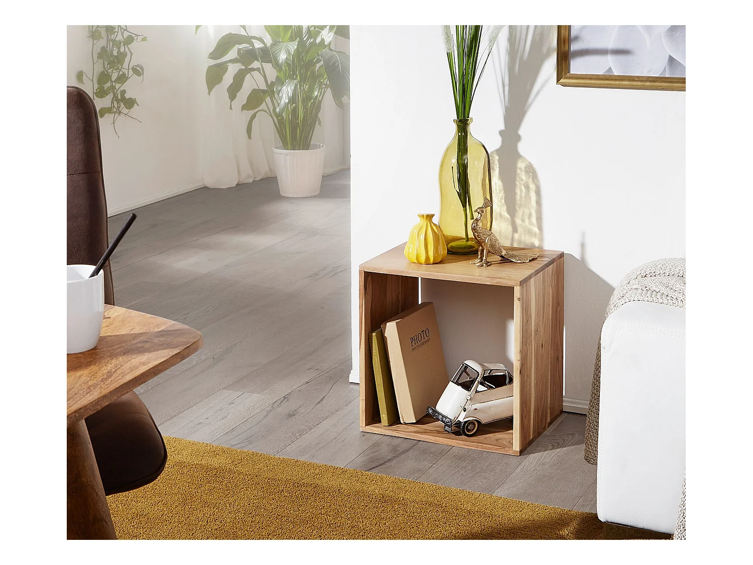 Scaffale 43,5 x 43,5 x 33 cm Ripiano in legno libreria tavolo