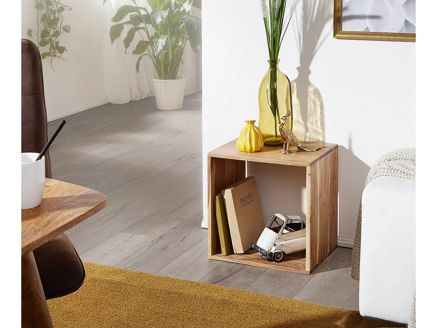 Scaffale 43,5 x 43,5 x 33 cm Ripiano in legno libreria tavolo