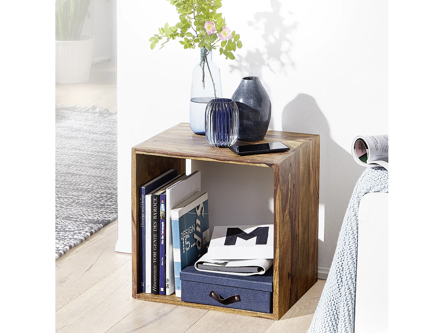 Scaffale 43,5 x 43,5 x 33 cm Ripiano in legno libreria tavolo