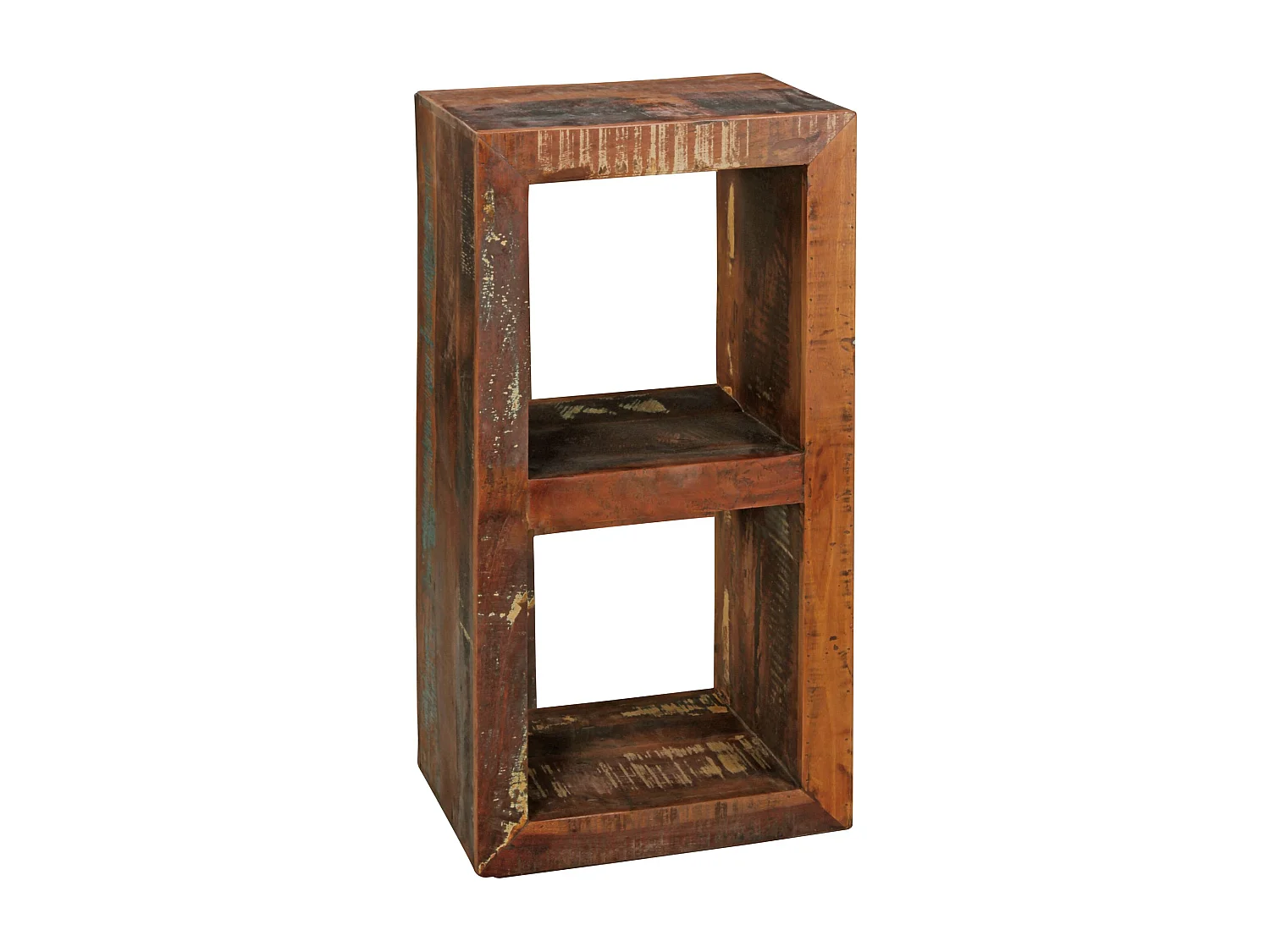 Étagère Debout Bois Massif 45x90x35cm Étagère Cube Table d'appoint Salon