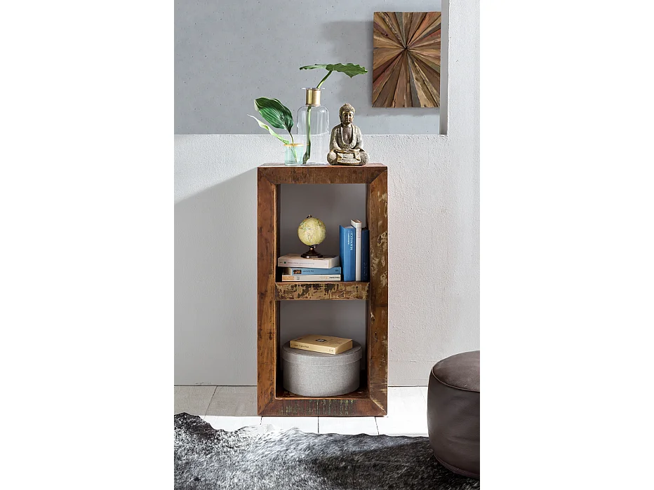 Étagère Debout Bois Massif 45x90x35cm Étagère Cube Table d'appoint Salon