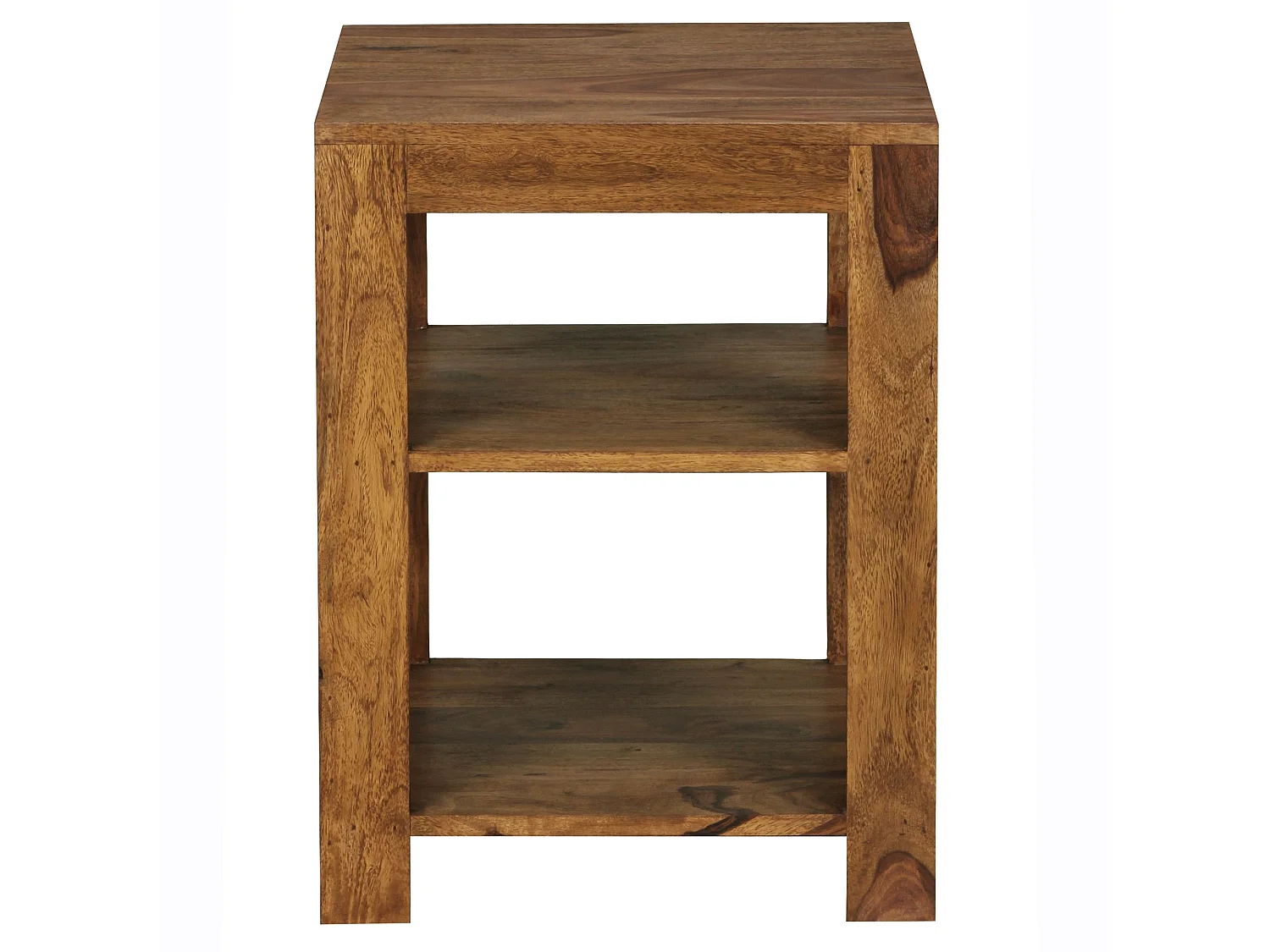 Scaffale 44 x 60 x 44 cm con due scomparti portaoggetti Ripiano in legno