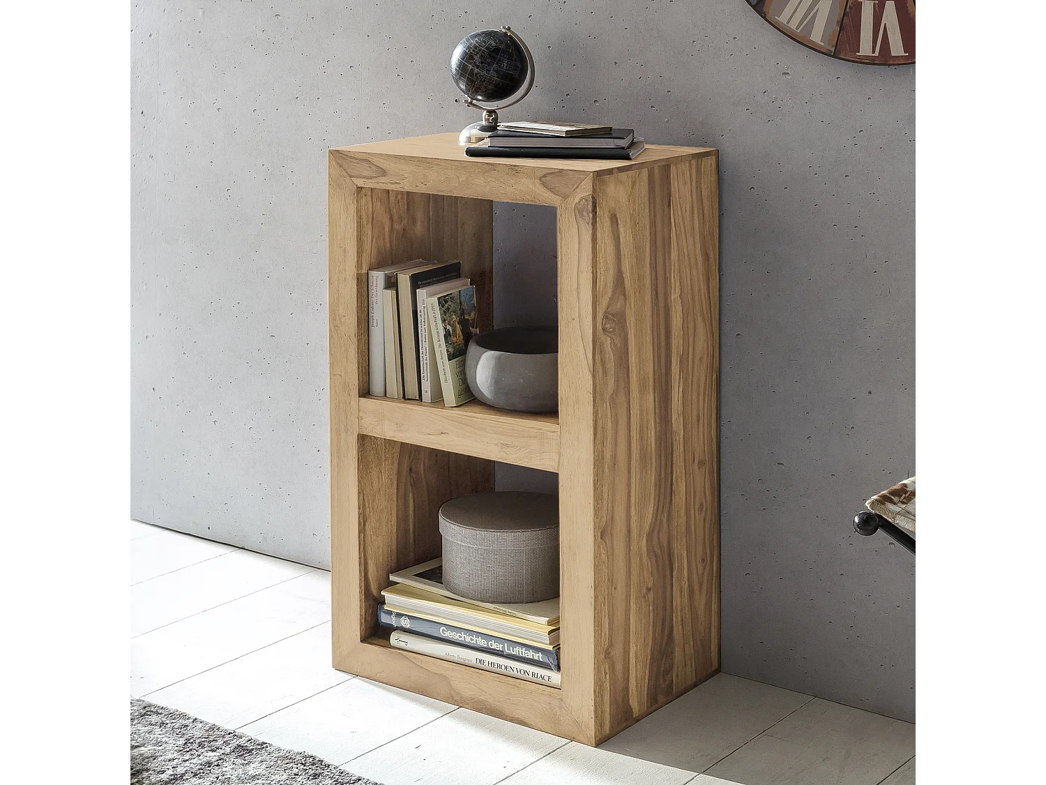 Standregal Massivholz 88cm Holzregal Naturprodukt Beistelltisch Landhaus