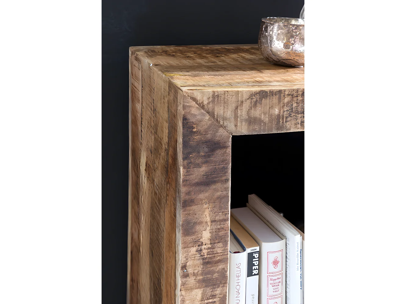 Standregal 45 x 90 x 35 cm Bücherregal Mangoholz Beistelltisch Massiv