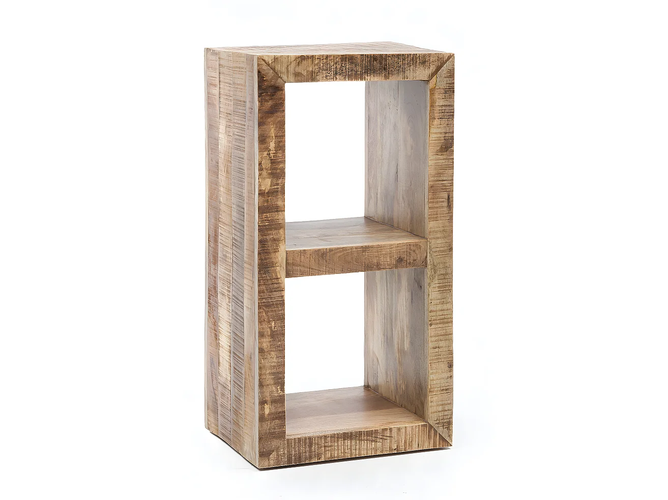 Standregal 45 x 90 x 35 cm Bücherregal Mangoholz Beistelltisch Massiv