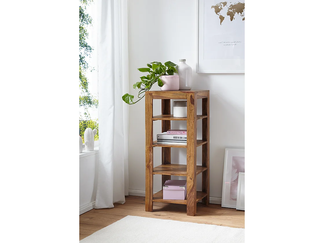 Scaffale Legno 44x105x44cm Ripiano Libreria con cinque vani portaoggetti