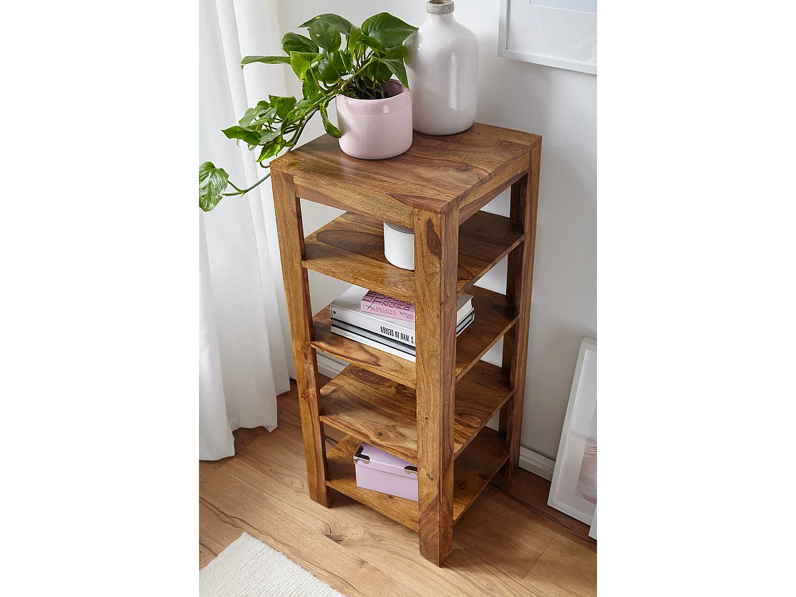 Scaffale Legno 44x105x44cm Ripiano Libreria con cinque vani portaoggetti