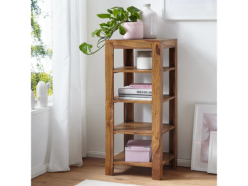 Scaffale Legno 44x105x44cm Ripiano Libreria con cinque vani portaoggetti