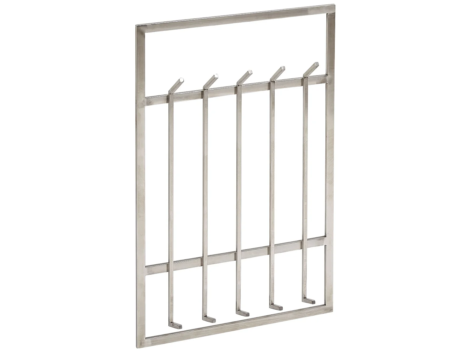 Wandgarderobe  Garderobe Metall 100 cm Silber Flur Hakenleiste Paneel