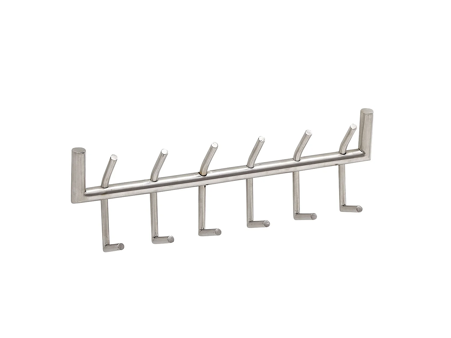 Porte Manteau Mural 12 Crochets Noir Metal 60 cm Patere Murale Argent