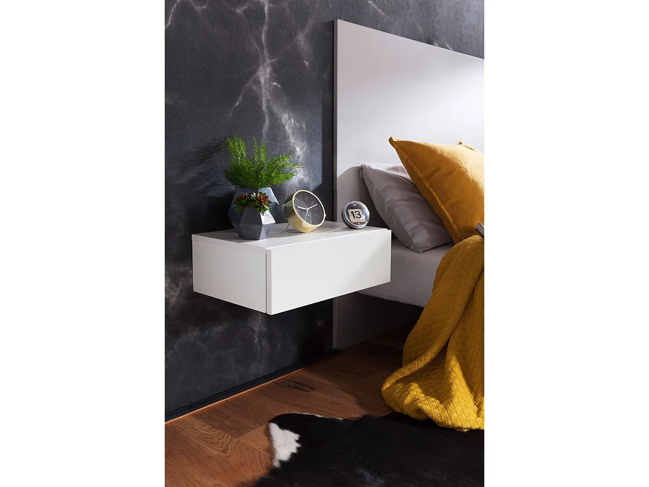 Mensola a muro con comodino a cassetto comodino appeso a muro sospeso