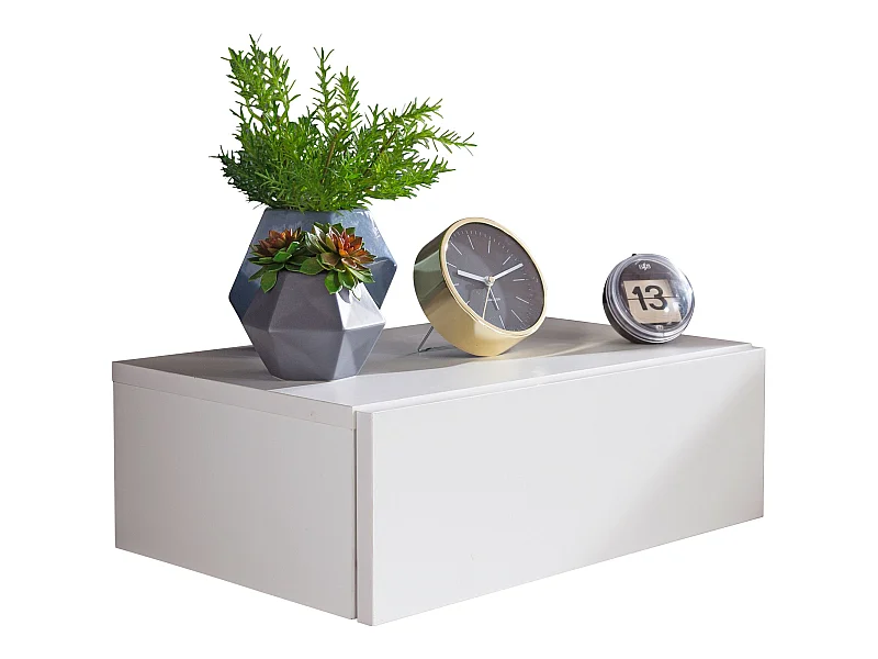 Étagère murale avec tiroir table de chevet table de chevet suspendu panneau mural flottant