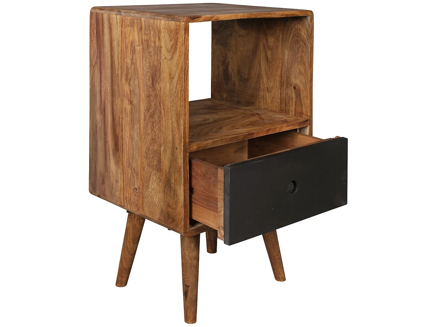 Comodino Letto 40x70x35cm Legno Massello Consolle Notturna da notte