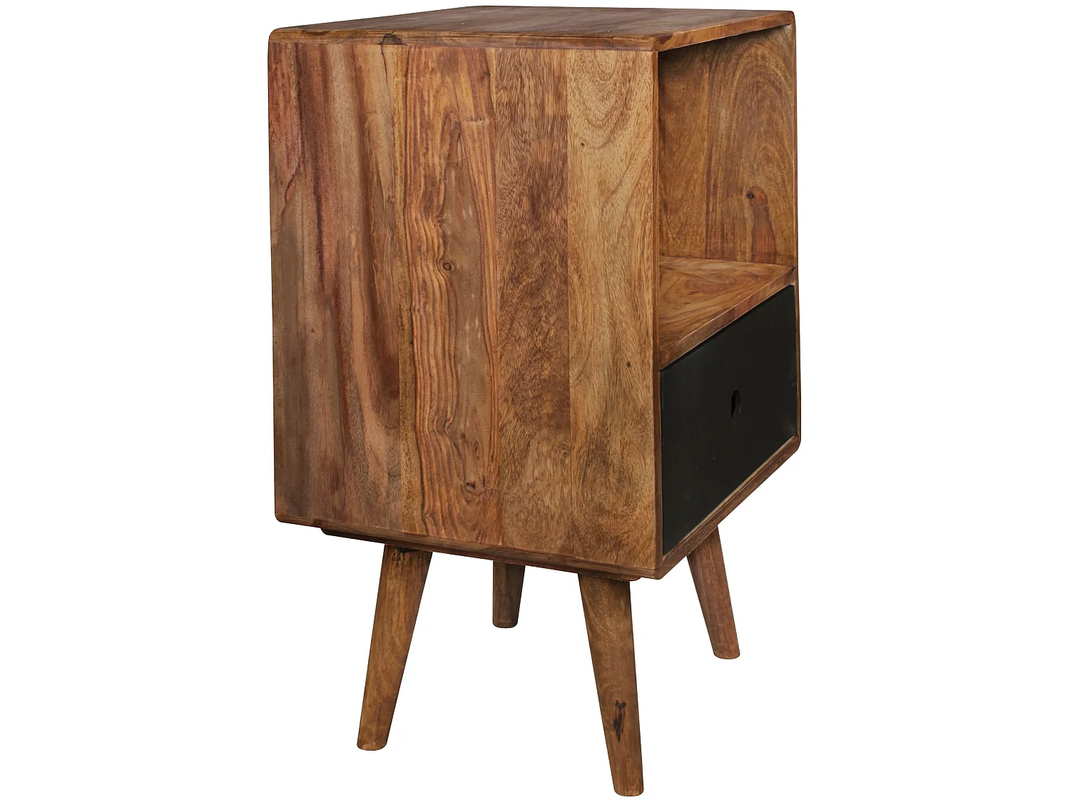 Comodino Letto 40x70x35cm Legno Massello Consolle Notturna da notte