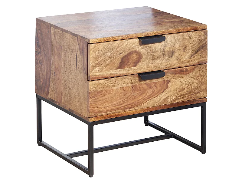 Nachttisch  Nachtkommode Boxspringbett Massivholz 50x40x51 cm Schubladen