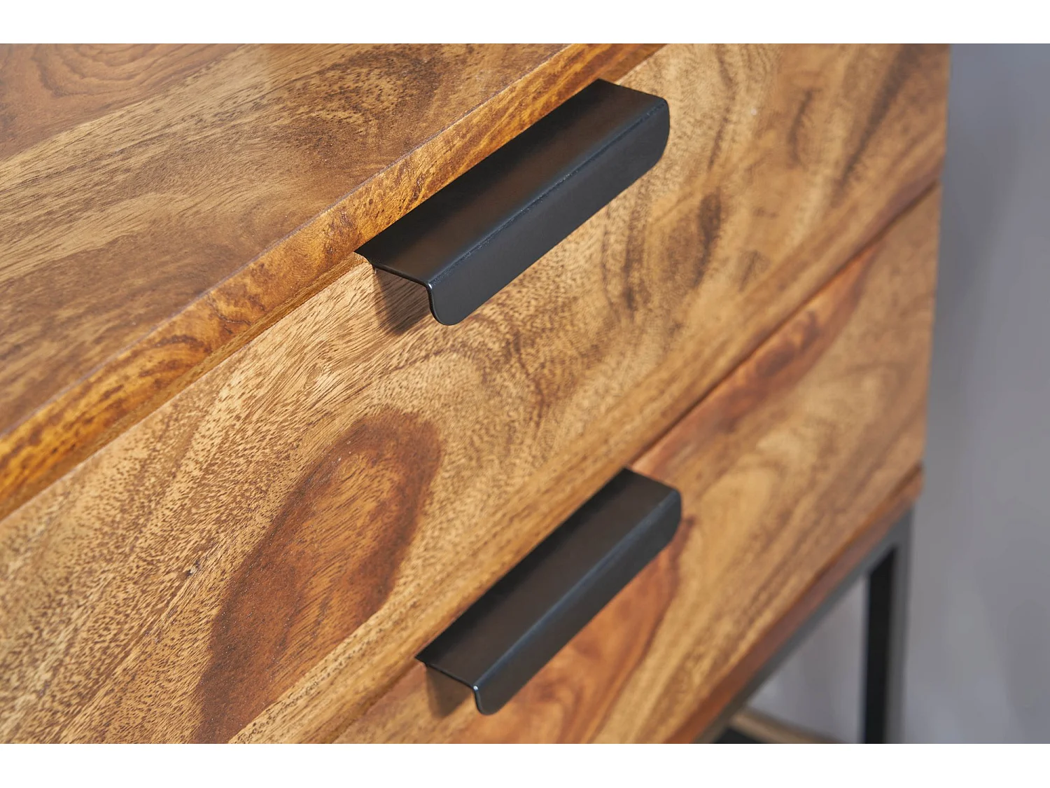 Comodino da Letto 50x40x51 cm Legno Massello Consolle Notturna Alto