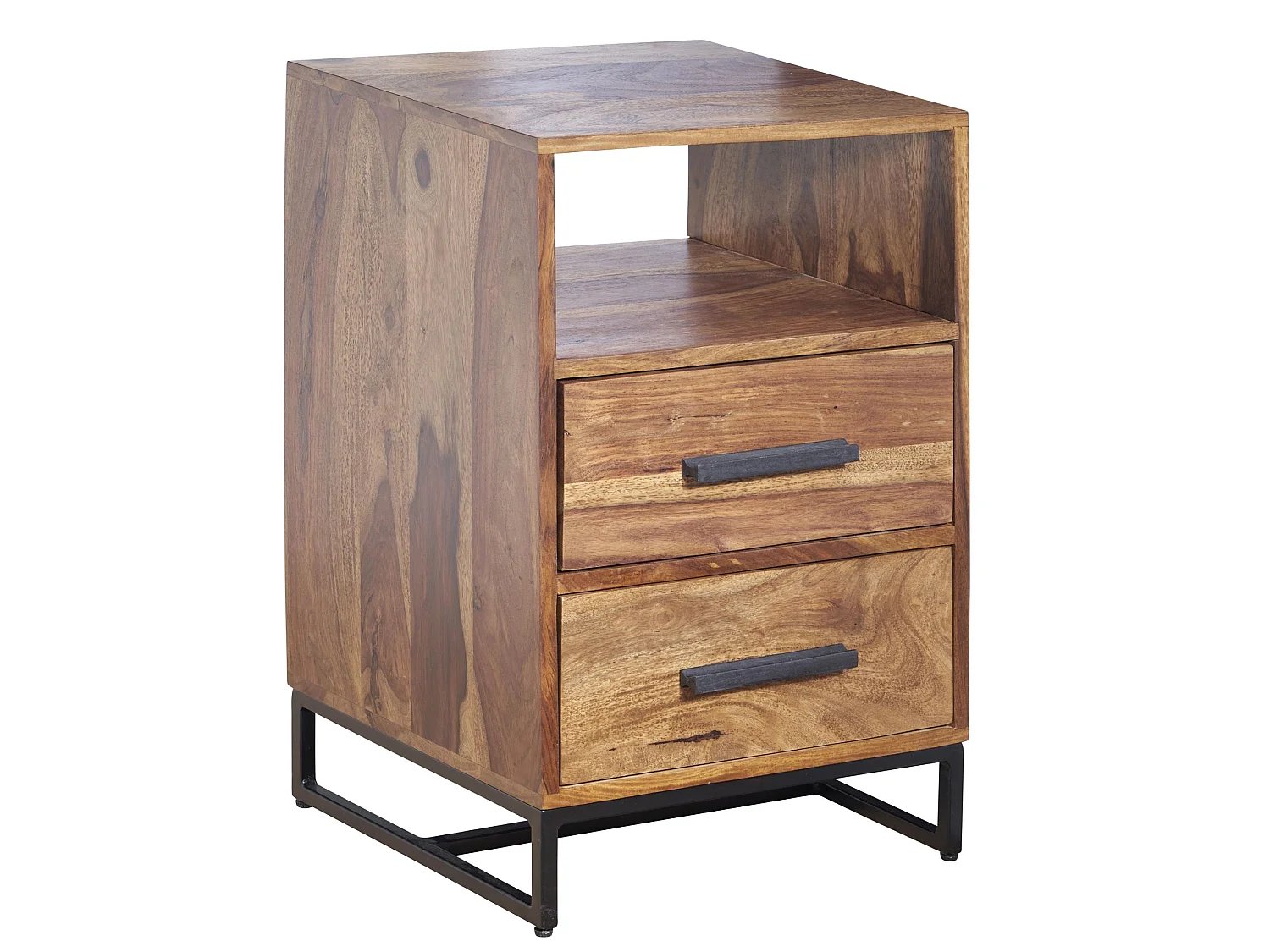 Nachttisch  Nachtkommode Boxspringbett Massivholz 40x35x66 cm Schubladen