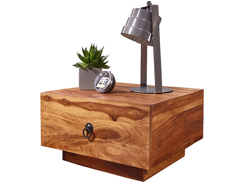 Nachttisch Massiv-Holz Nacht-Kommode 25 cm hoch Schublade Nachtschrank