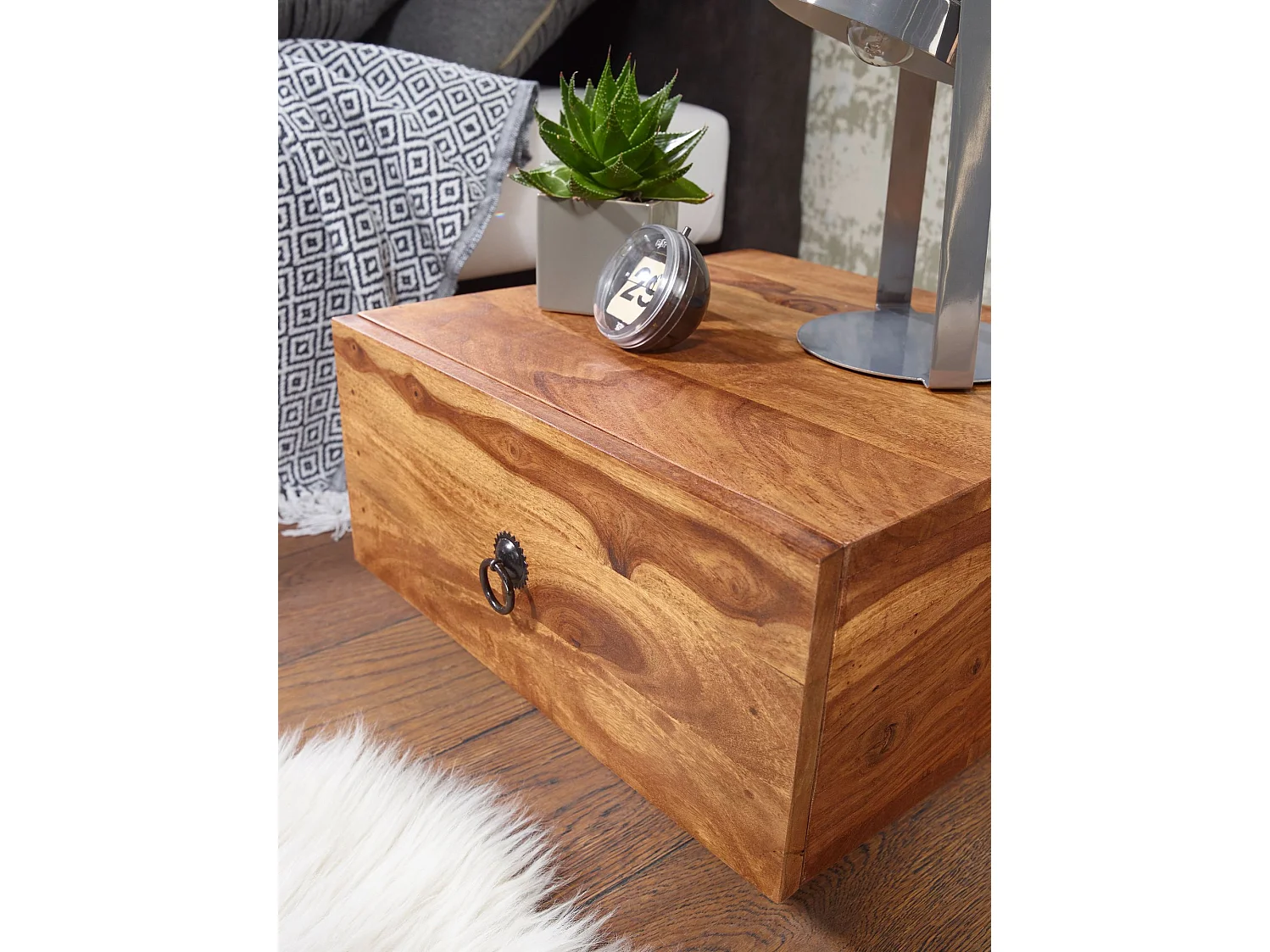 Table de chevet Bois Massif 40x25x40 cm Table de nuit Table d'appoint