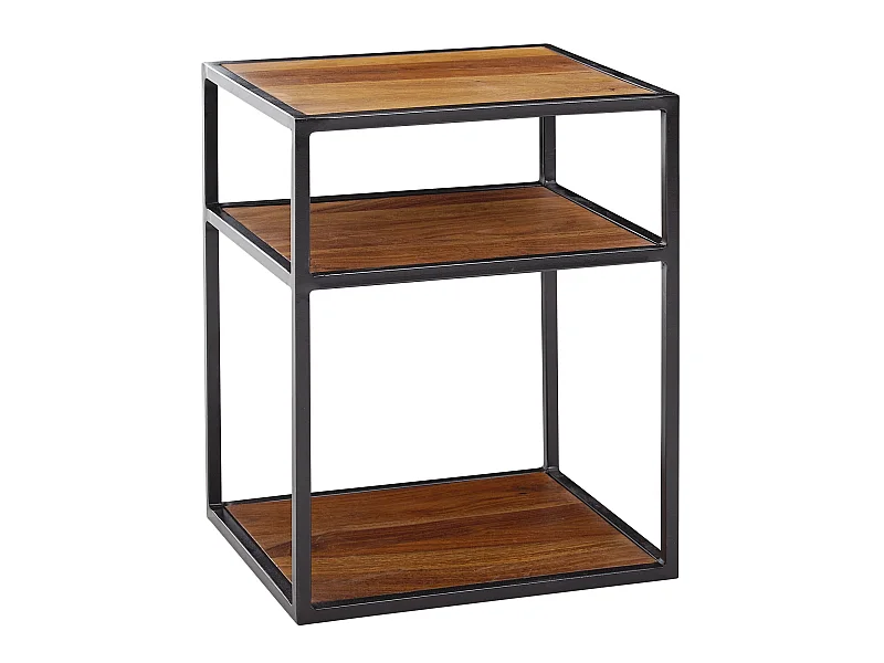 Table de Chevet Haute Sheesham Bois Massif Table d'appoint 40x50x35 cm