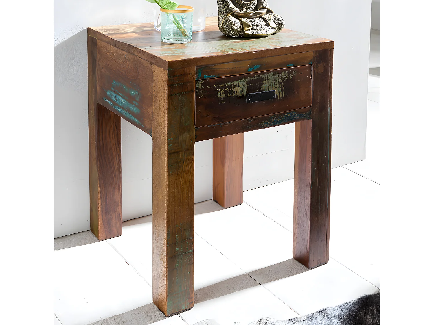 Comodino Letto 40 x 55 x 40 cm da notte Consolle notturna con cassetto