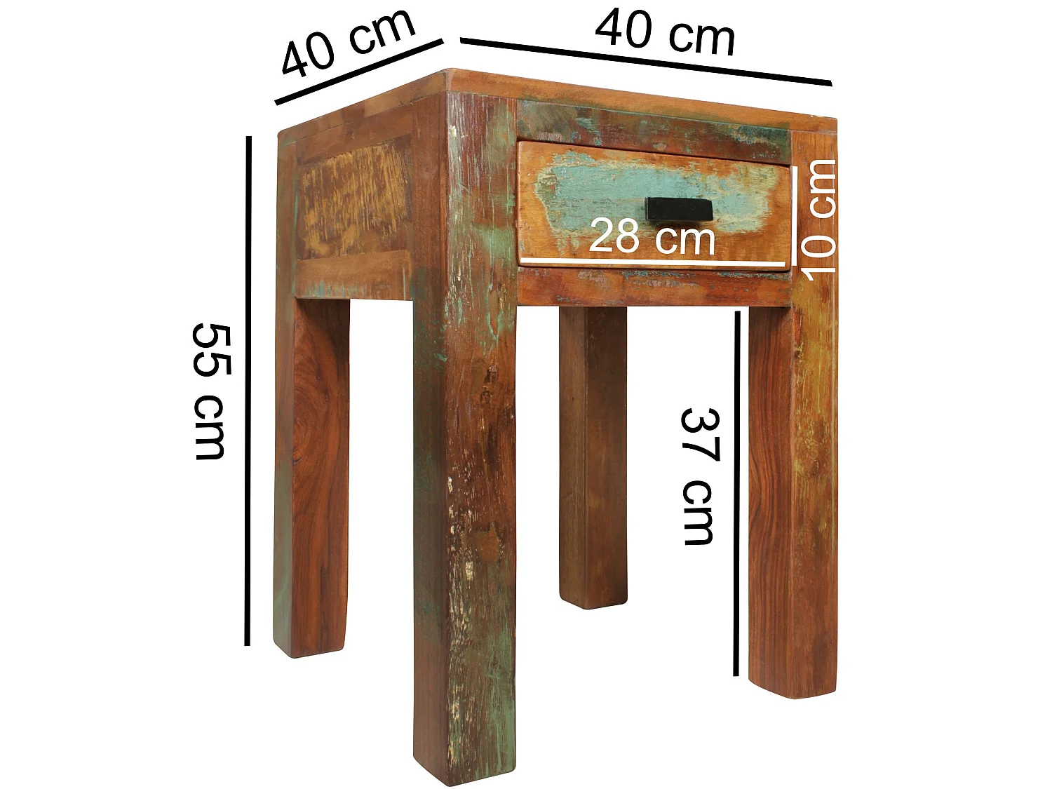 Comodino Letto 40 x 55 x 40 cm da notte Consolle notturna con cassetto